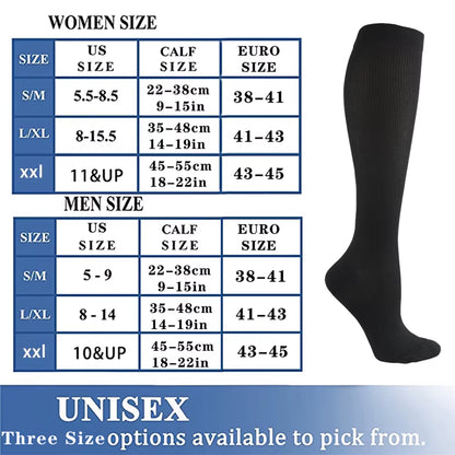 Varicose Veins Compression Socks Fit for Golf Rugby Running Hiking Sports for anti Fatigue Driving Travel Flight Women Men Socks