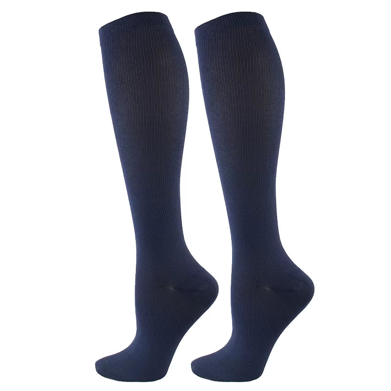 Varicose Veins Compression Socks Fit for Golf Rugby Running Hiking Sports for anti Fatigue Driving Travel Flight Women Men Socks