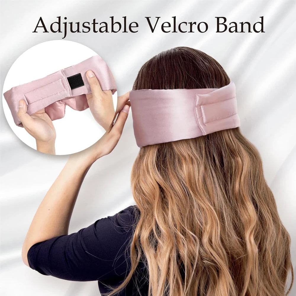 Mulberry Silk Blackout Sleeping Eye Mask Soft and Non-Intraocular Pressure Sleeping Mask Suitable for Side Sleep Adjustable