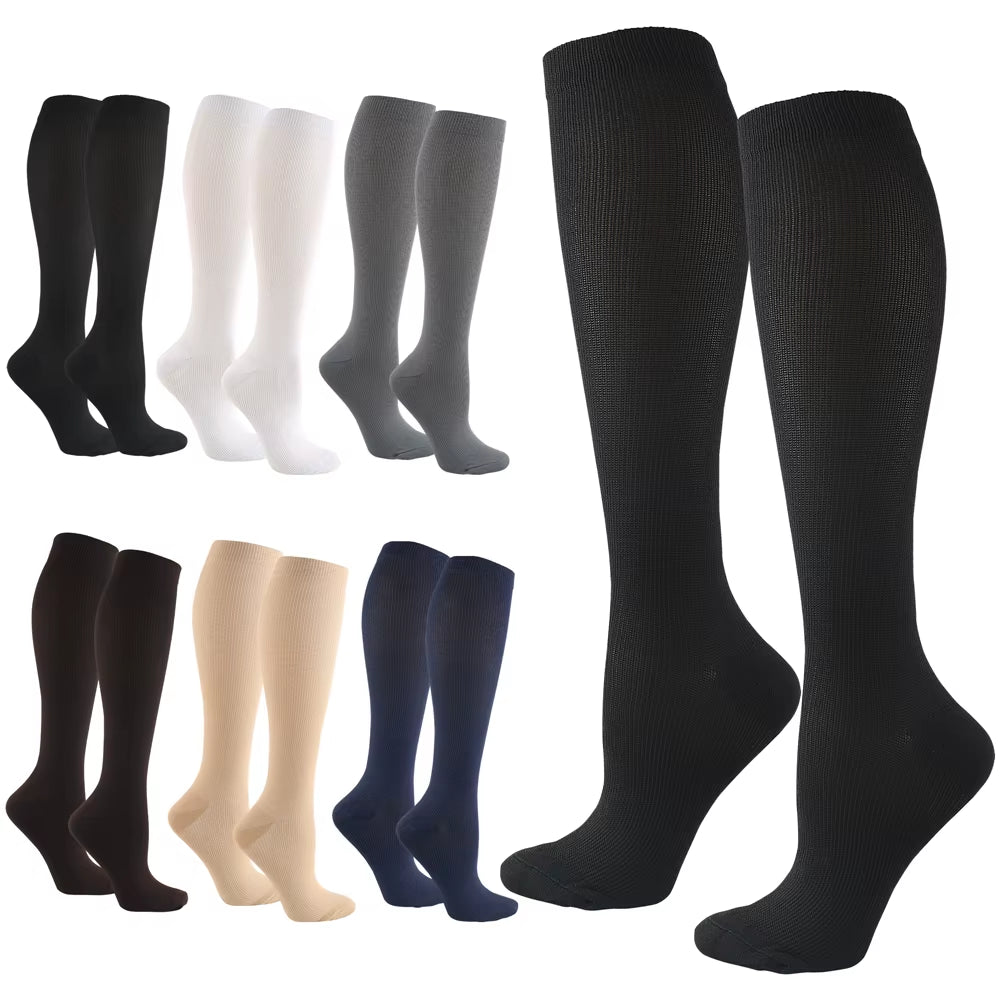 Varicose Veins Compression Socks Fit for Golf Rugby Running Hiking Sports for anti Fatigue Driving Travel Flight Women Men Socks