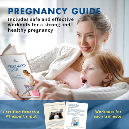 Pregnancy Ball - Yoga Ball for Pregnancy with Book, Prenatal, Labor & Postnatal Maternity Exercise