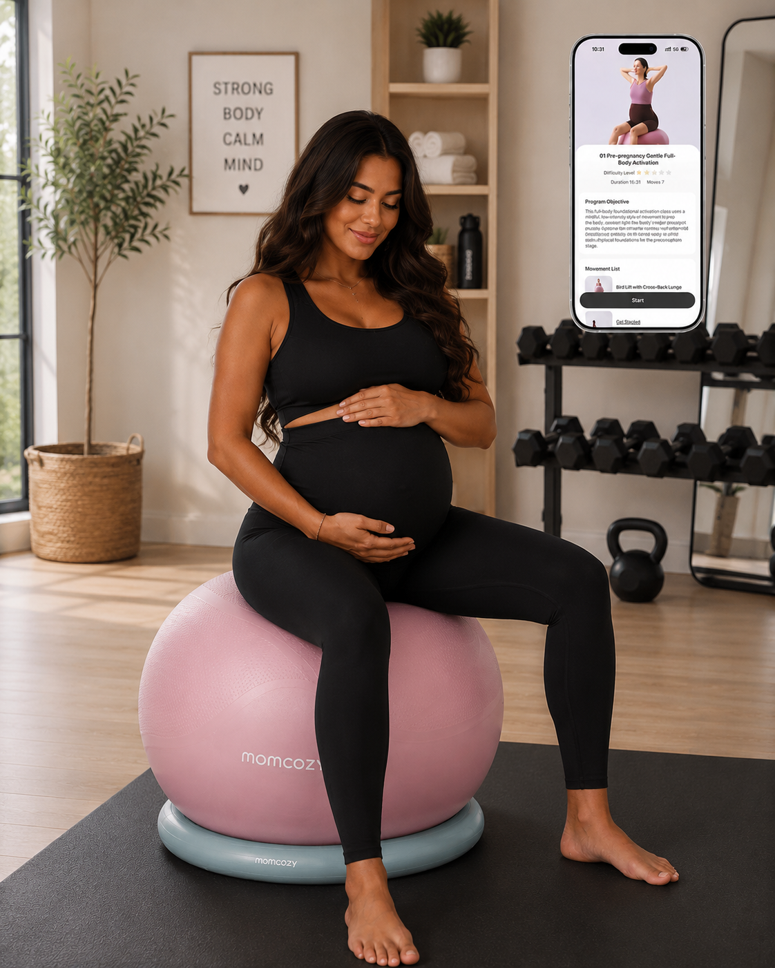 Pregnancy Ball - Yoga Ball for Pregnancy with Book, Prenatal, Labor & Postnatal Maternity Exercise