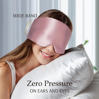 Mulberry Silk Blackout Sleeping Eye Mask Soft and Non-Intraocular Pressure Sleeping Mask Suitable for Side Sleep Adjustable
