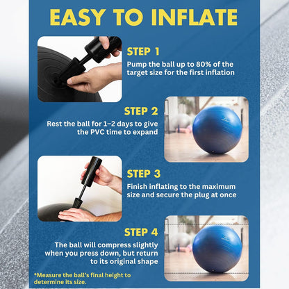 Pregnancy Ball - Yoga Ball for Pregnancy with Book, Prenatal, Labor & Postnatal Maternity Exercise