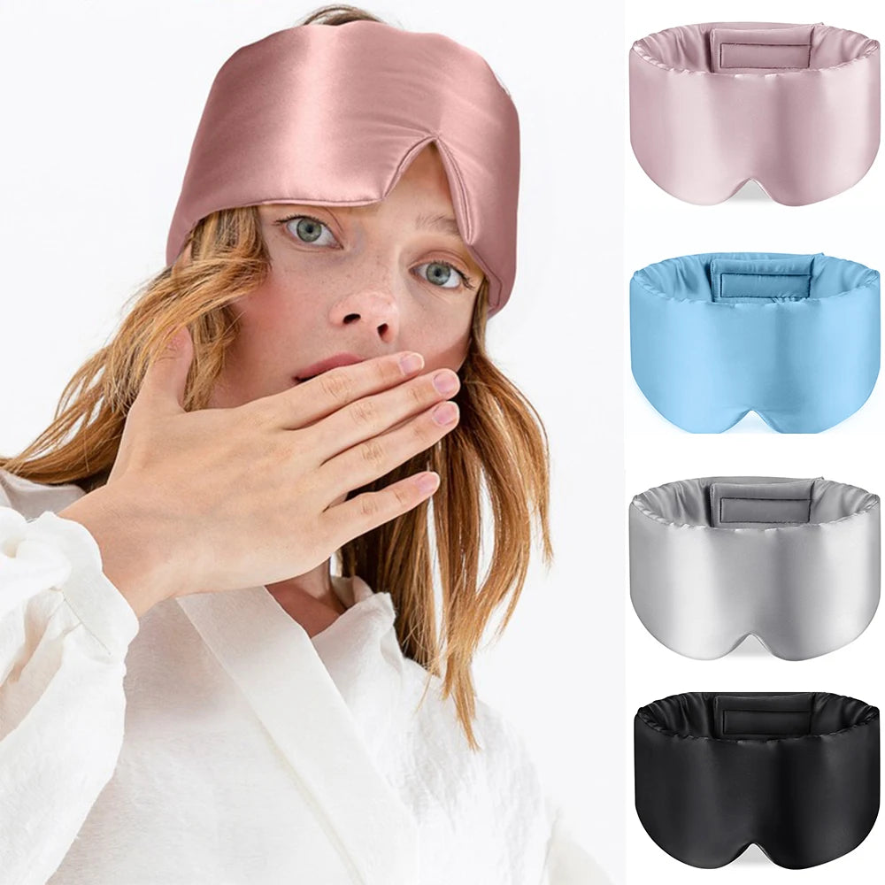 Mulberry Silk Blackout Sleeping Eye Mask Soft and Non-Intraocular Pressure Sleeping Mask Suitable for Side Sleep Adjustable